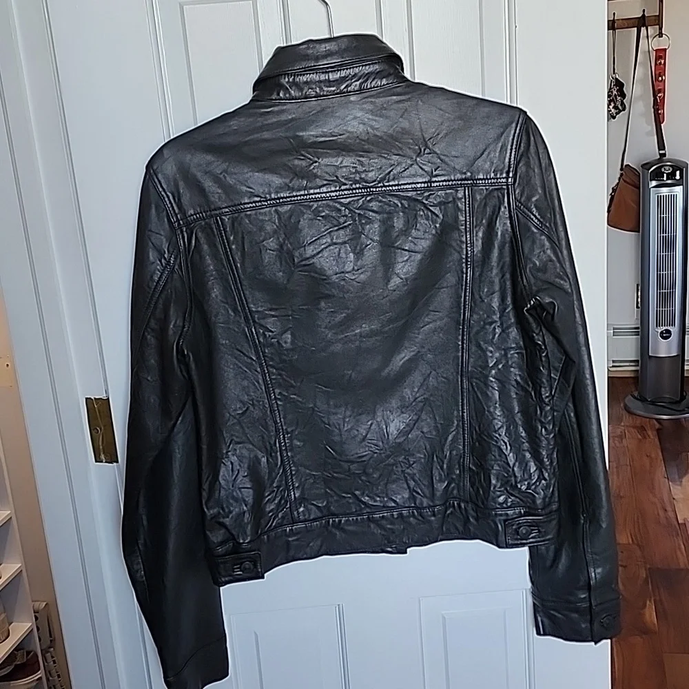 True Religion leather jacket. - Picture 3 of 6